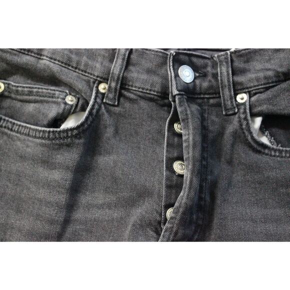 Sandro Paris Womens Slim Fit Jeans size 29 Charcoal Black Button Fly - Picture 4 of 7